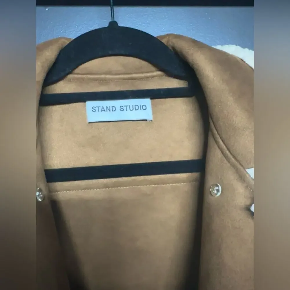 NWOT Stand Studio Chloe Mini Faux Shearling Jacket 10